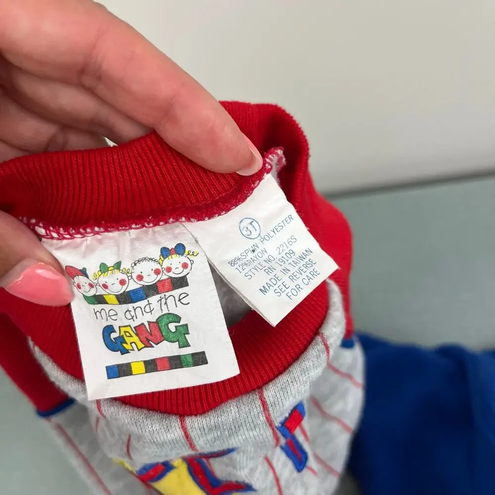 Vintage Me and the Gang Baseball Sweatsuit 3T 4T